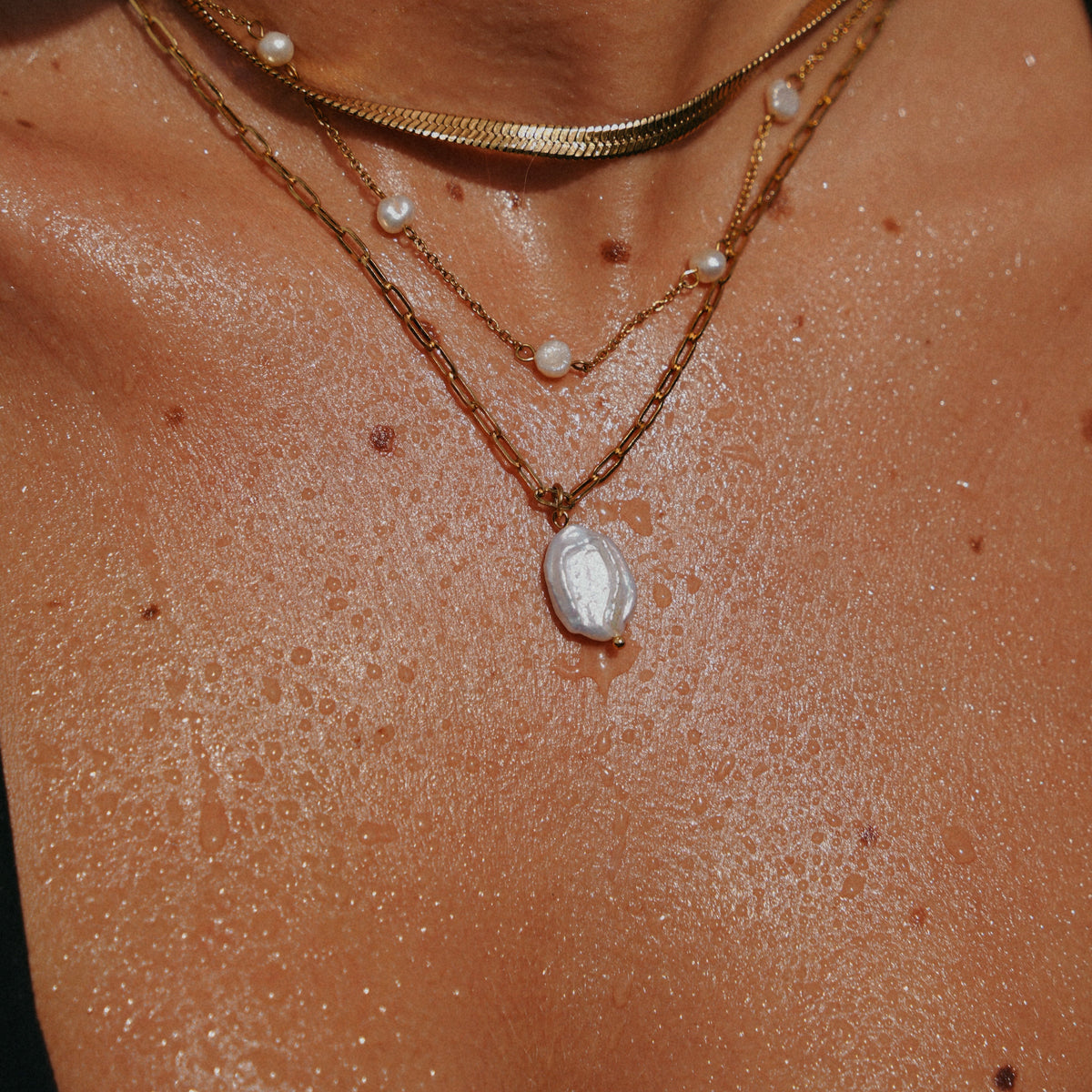 Collana Hanalei con perla e moneta