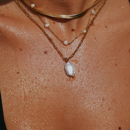 Collana Hanalei con perla e moneta