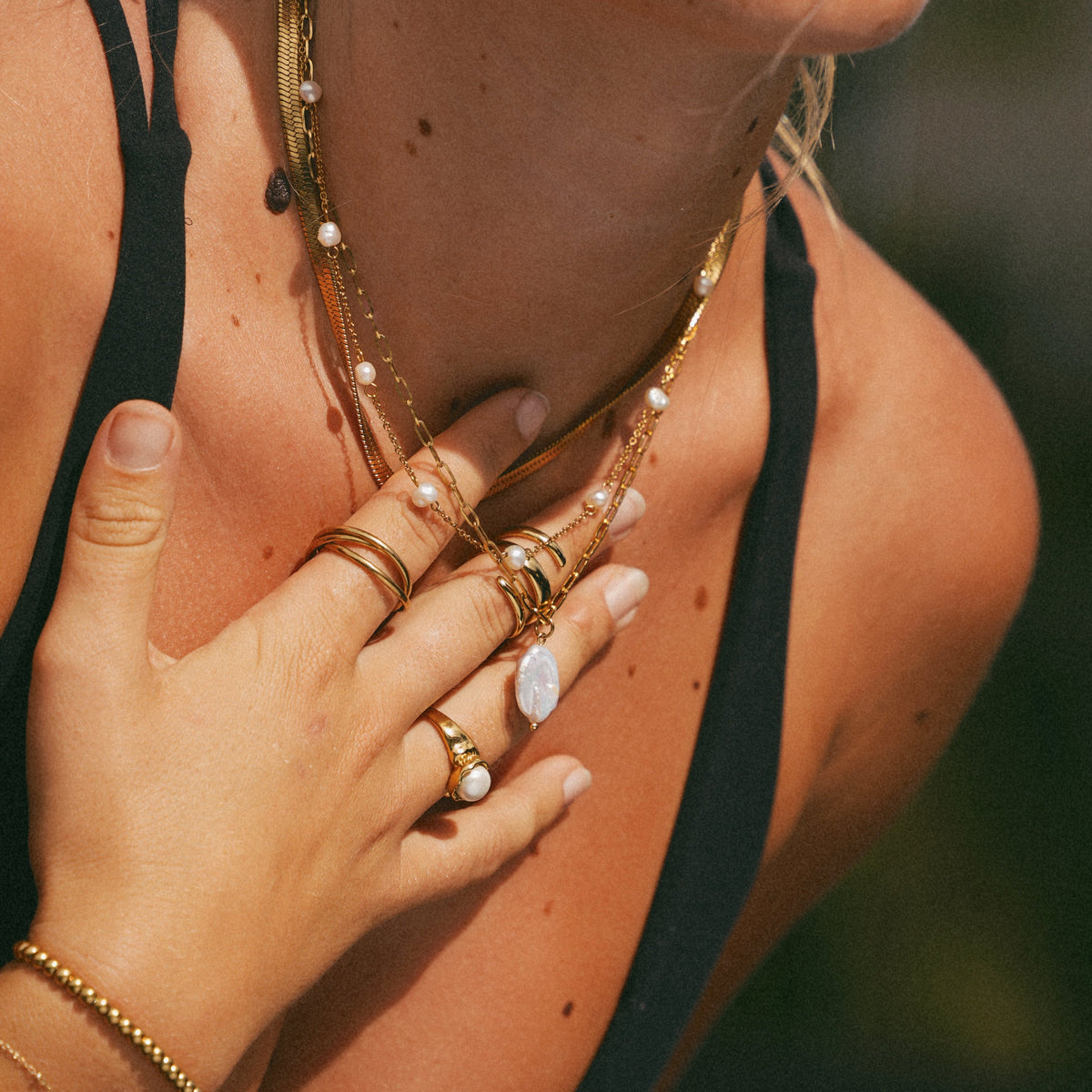 Collana Hanalei con perla e moneta