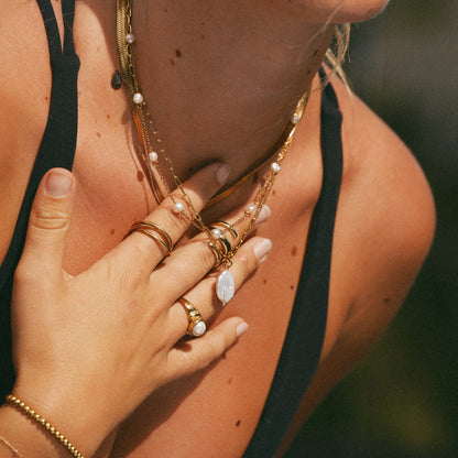 Collana Hanalei con perla e moneta